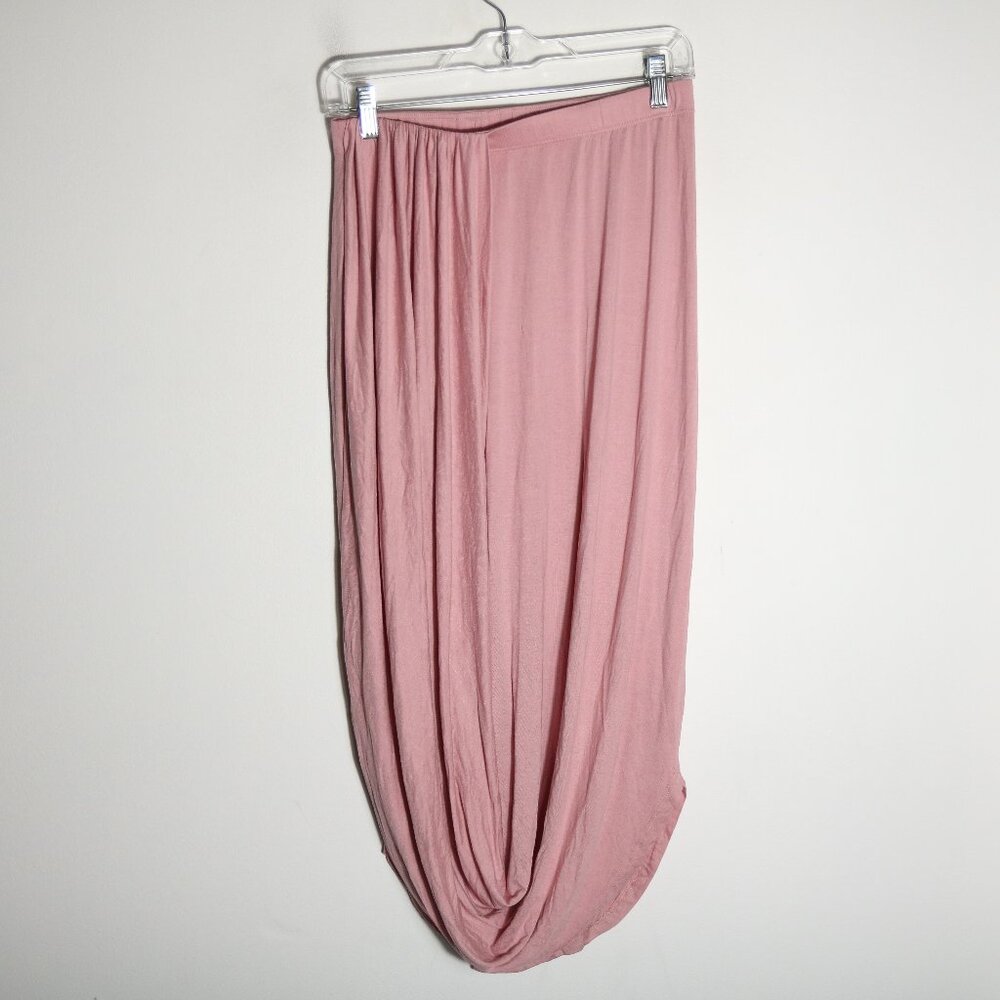 Free People Beach Daphne Midi Skirt Women Small Pink Ruched Boho Draped Festival
